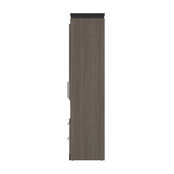 Full Murphy Bed and Narrow Storage Solutions with Drawers (99W)
