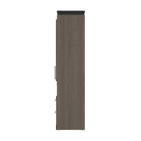 Full Murphy Bed and Narrow Storage Solutions with Drawers (99W)