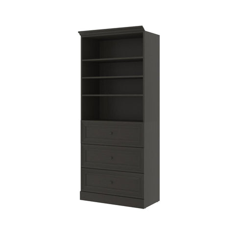 Traditional Closet System with Drawers, 36W x 20D