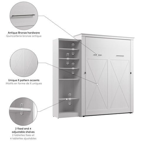 Queen Murphy Bed with Closet Organizer (94W)