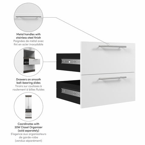 2 Drawer Set for 20W Narrow Storage Shelf