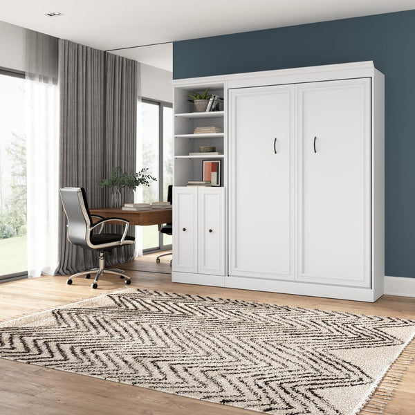 Full Murphy Bed and Closet Organizer with Doors (84W)
