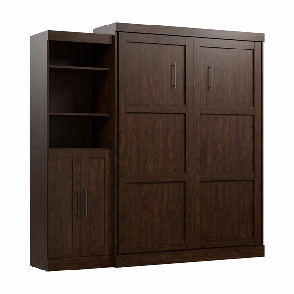 Queen Murphy Bed and Closet Organizer with Doors (90W)