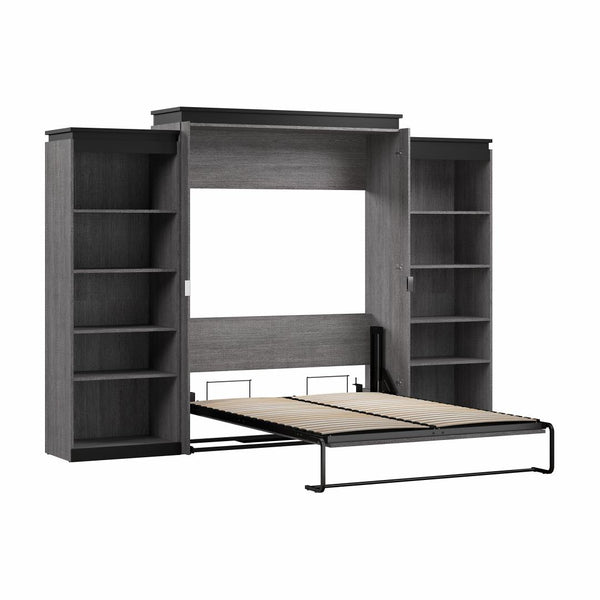 Queen Murphy Bed with Shelves (126W)
