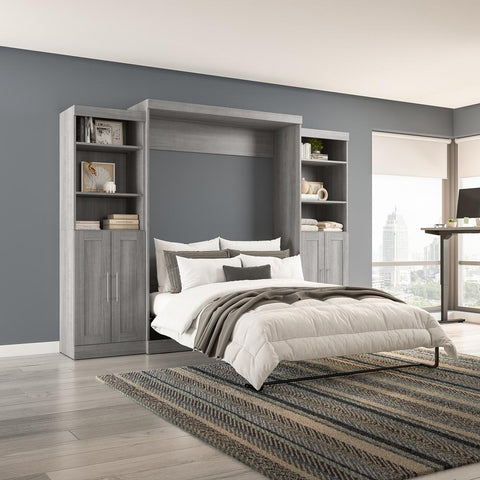 Queen Murphy Bed with Closet Storage Organizers (115W)