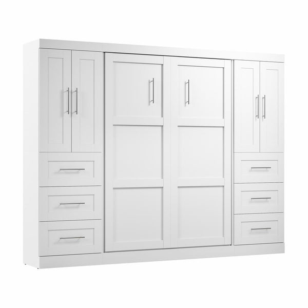 Full Murphy Bed with Closet Storage Cabinets (109W)