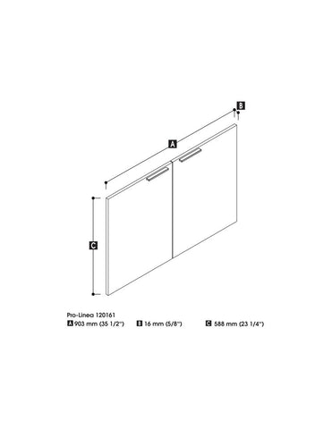 2 Door Set for Pro-Linea 36W Small Shelving Unit or 72W Credenza