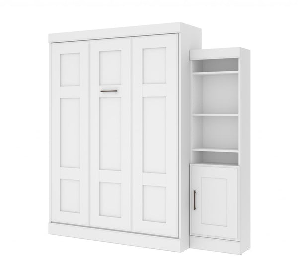 Queen Murphy Bed with Mattress and 1 Storage Unit (86W)