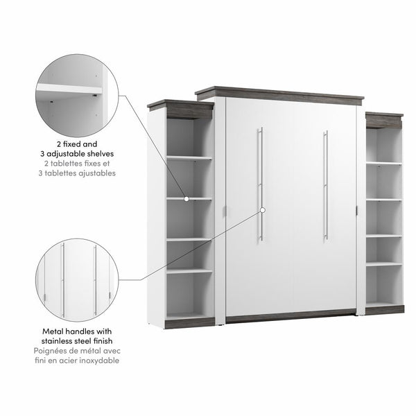 Queen Murphy Bed with Shelves (106W)