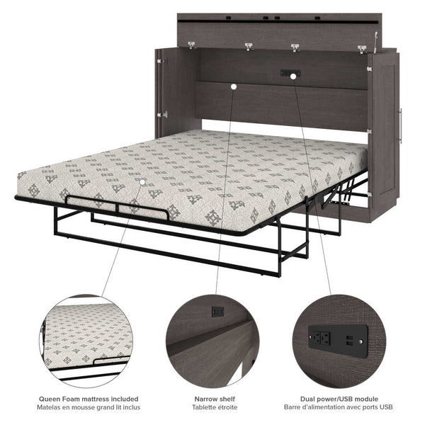 66W Queen Cabinet Bed with Mattress