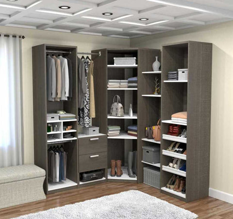 Walk-In Closet Organizer with 4 Floating Shelves