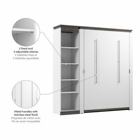 Full Murphy Bed with Shelves (81W)