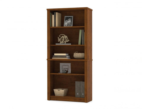 U-Shaped Executive Desk with Hutch, a Lateral File Cabinet, and a Bookcase