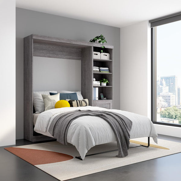 84W Full Size Murphy Bed with Pull-Out Desk