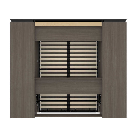 Full Murphy Bed and Narrow Storage Solutions with Drawers (99W)