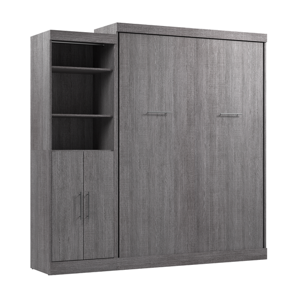 Queen Murphy Bed with Closet Organizer with Doors (90W)