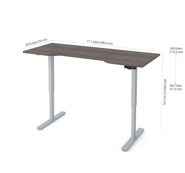 30“ x 72“ Curved Standing Desk
