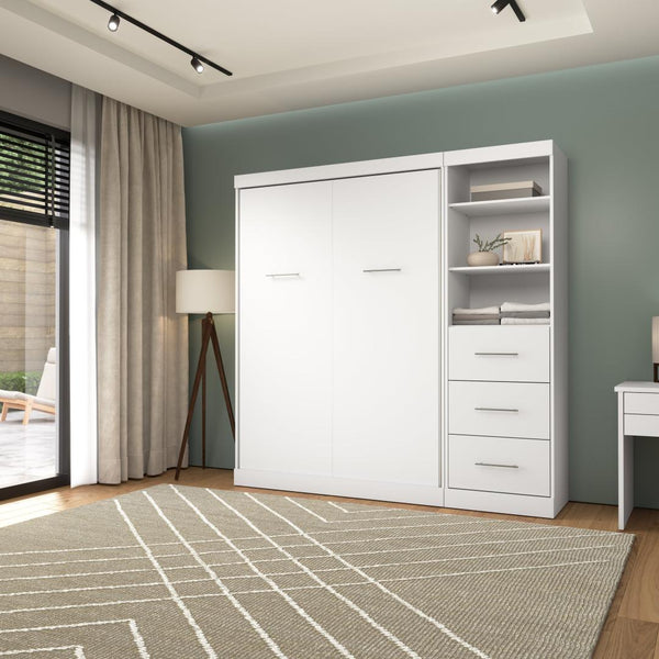 Full Murphy Bed and Closet Organizer with Drawers (84W)
