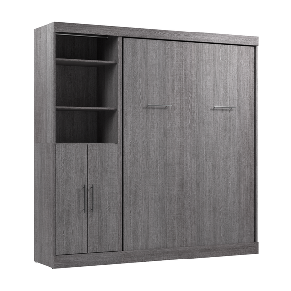 Full Murphy Bed and Closet Organizer with Doors (84W)