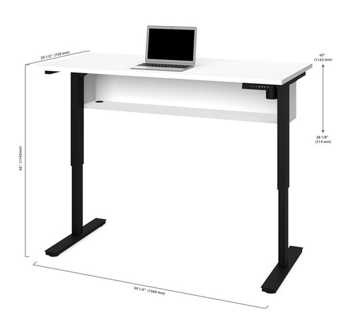 2-Piece set including a 30” x 60” standing desk and a credenza