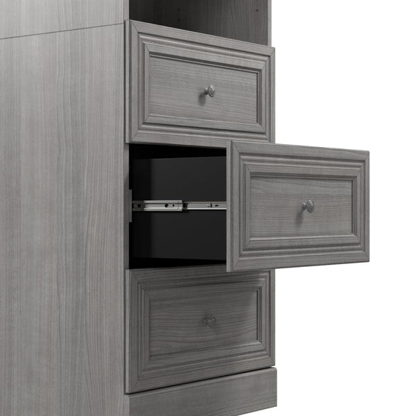 Traditional Closet System with Shelves, Drawers & Clothing Rods, 86W x 20D