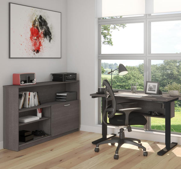 2-Piece set including a 24” x 48” standing desk and a credenza