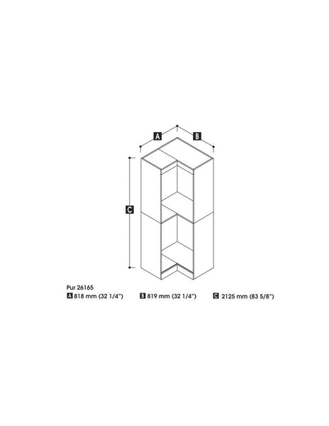 Contemporary Corner Closet System, 33W x 33D