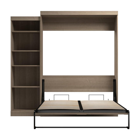 Queen Murphy Bed with Shelving Unit (90W)