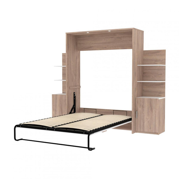 Queen Murphy Bed with Floating Shelves (104W)