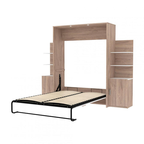 Queen Murphy Bed with Floating Shelves (104W)
