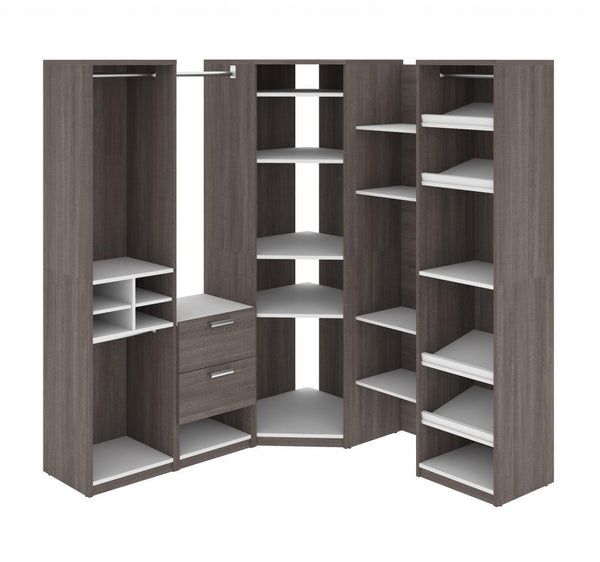 Walk-In Closet Organizer with 4 Floating Shelves
