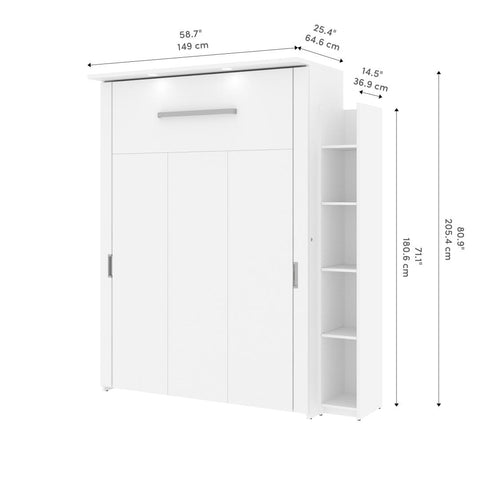 Full Murphy Bed with Shelving Unit (69W)