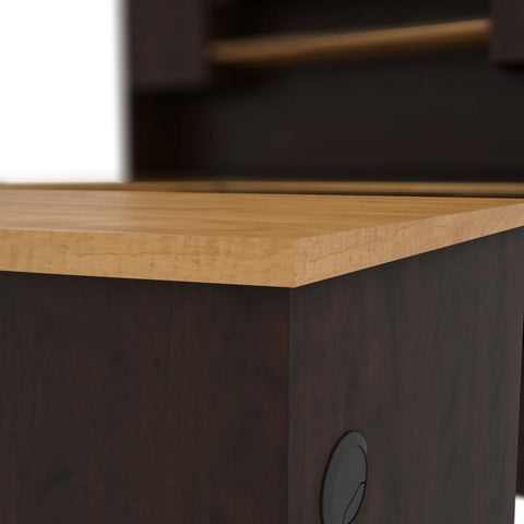 71W U or L-Shaped Executive Desk with Pedestal and Hutch