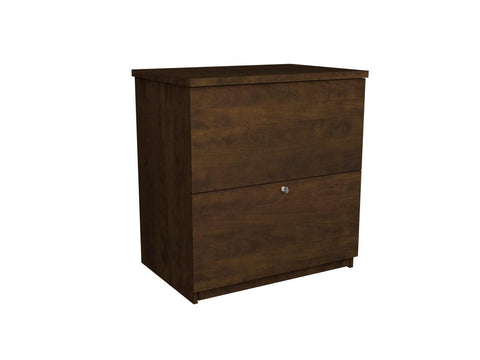 U or L-Shaped Desk with Hutch, a Lateral File Cabinet and a Bookcase