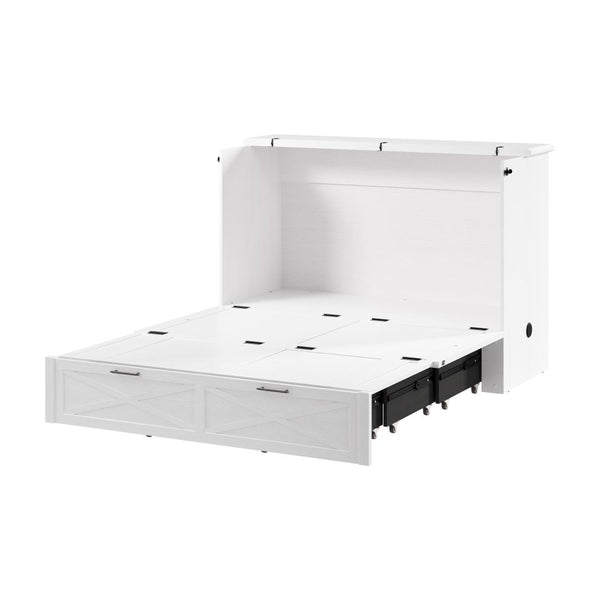 59W Full Murphy Cabinet Bed with Pullout Drawer