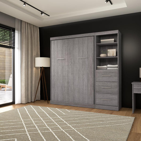 Full Murphy Bed and Closet Organizer with Drawers (84W)
