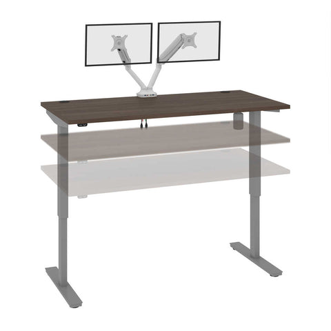 60W x 30D Standing Desk with Dual Monitor Arm