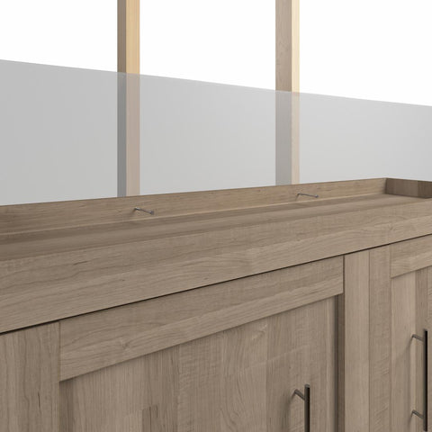 Full Murphy Bed and Closet Organizer with Doors (84W)