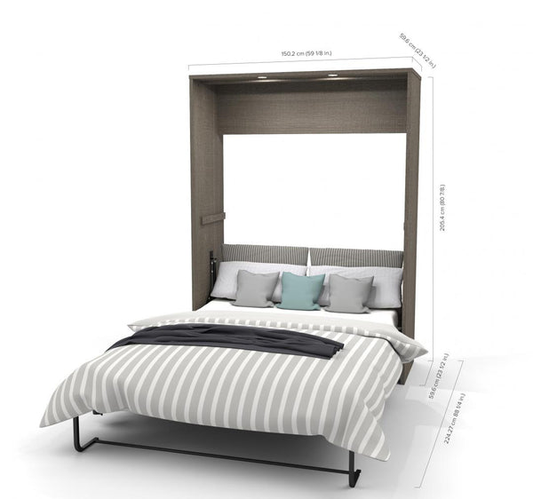 Full Murphy Bed with Storage Cabinet (95W)