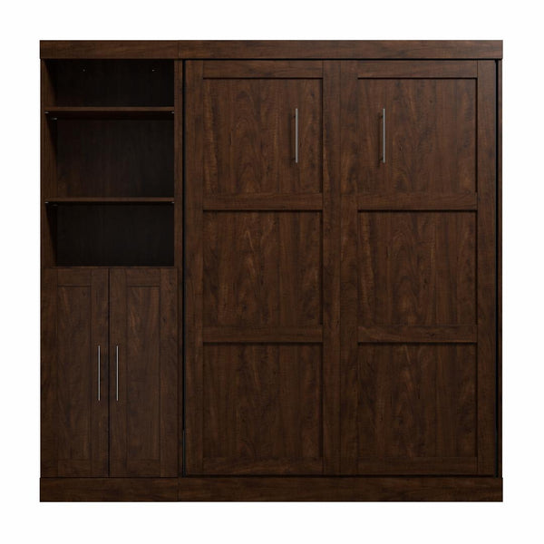Full Murphy Bed and Closet Organizer with Doors (84W)