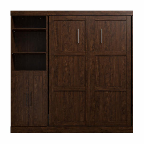 Full Murphy Bed and Closet Organizer with Doors (84W)