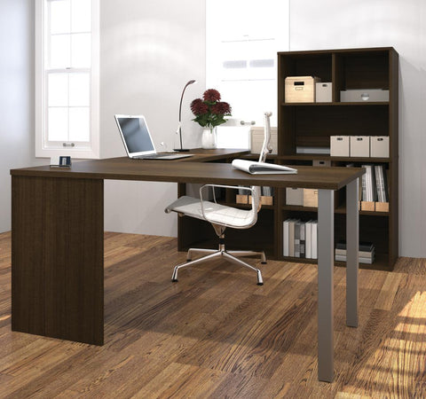 U-Shaped Executive Desk with Hutch