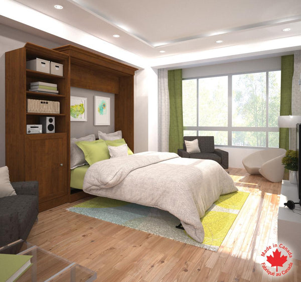 Queen Murphy Bed and Closet Organizer with Doors (92W)