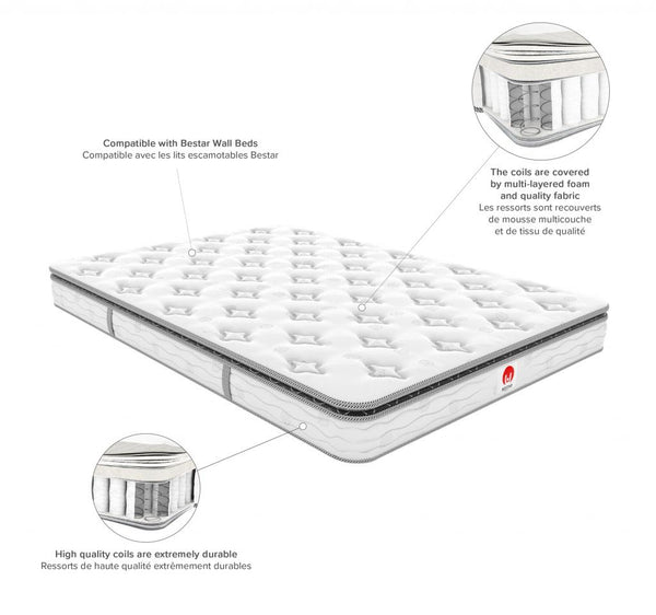Full Murphy Bed with Mattress and 2 Storage Units (102W)
