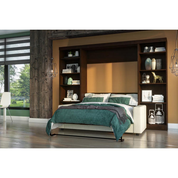 Full Murphy Bed with Sofa and Shelving Units (109W)