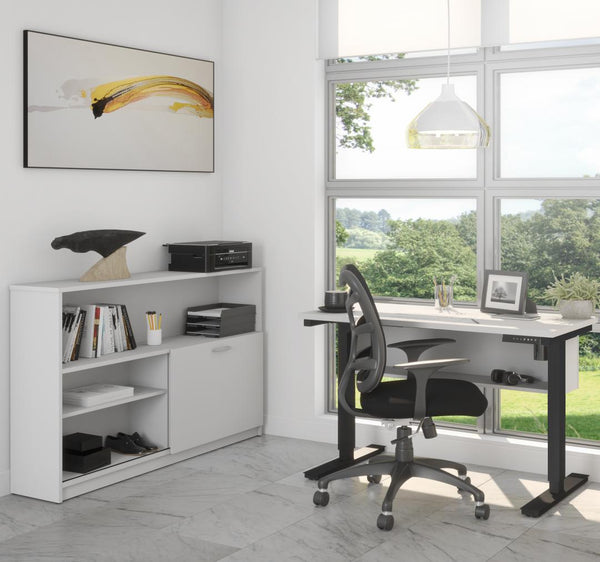2-Piece set including a 24” x 48” standing desk and a credenza