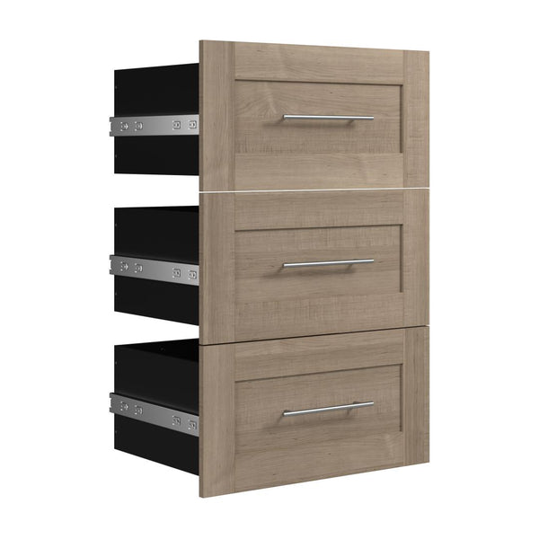 Contemporary Drawers (3) Set, 25W x 17D