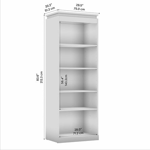 30W Tall Storage Shelf for Bedroom