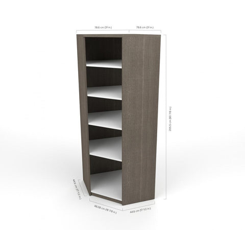 Walk-In Closet Organizer with 4 Floating Shelves