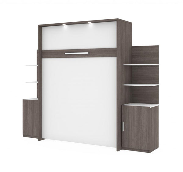 Queen Murphy Bed with Floating Shelves (104W)